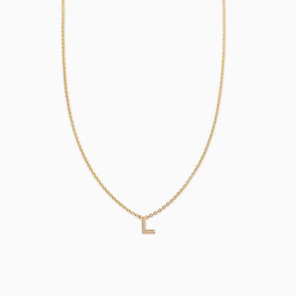 Initial Here Necklace | Gold L | Product Image | Uncommon James