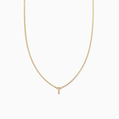 ["Initial Here Necklace ", " Gold T ", " Product Image ", " Uncommon James"]