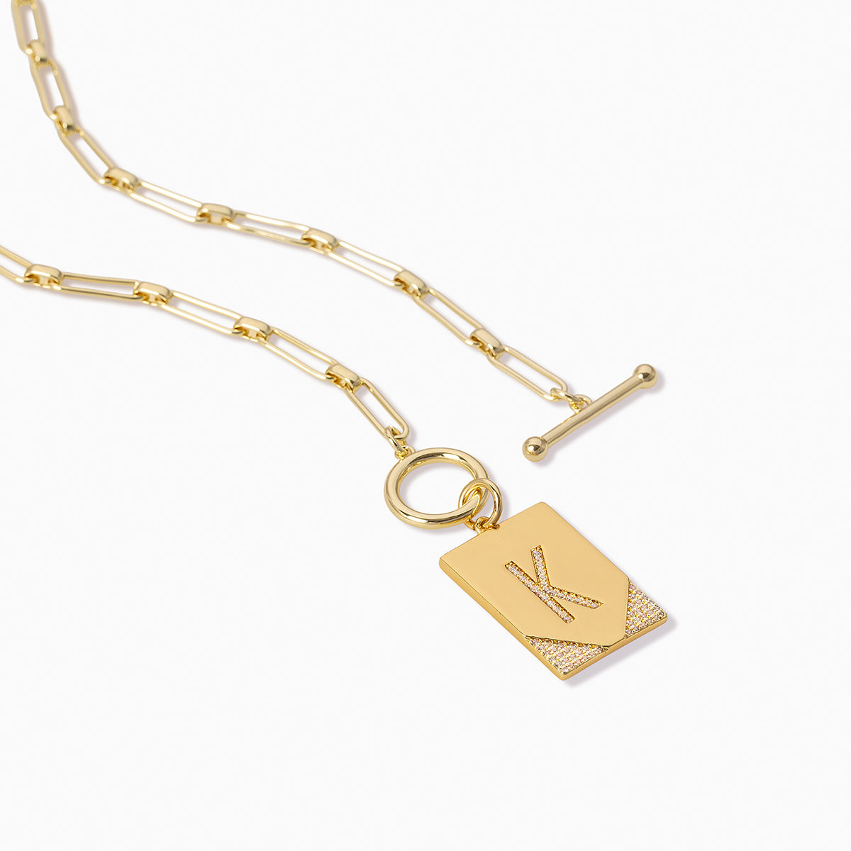 Leave Your Mark Chain Necklace | Gold A Gold B Gold C Gold D Gold E Gold G Gold H Gold J Gold K Gold L Gold M Gold N Gold P Gold R Gold S Gold T Gold V | Product Detail Image 2 | Uncommon James