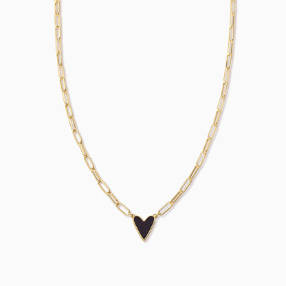 ["Enamel Heart Necklace ", " Gold Navy ", " Product Image ", " Uncommon James"]