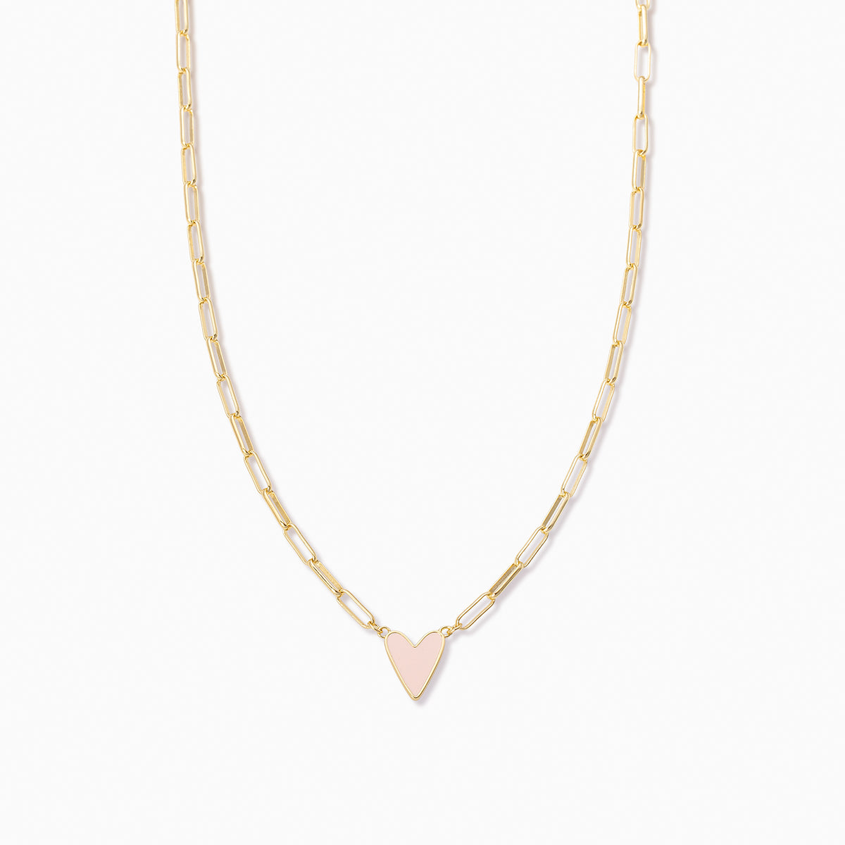 Enamel Heart Necklace | Gold Off White | Product Image | Uncommon James