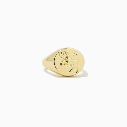 ["Zodiac Ring ", " Gold ARIES ", " Product Image ", " Uncommon James"]