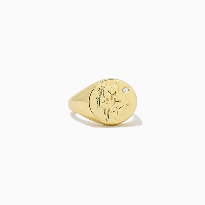 ["Zodiac Ring ", " Gold GEMINI ", " Product Image ", " Uncommon James"]