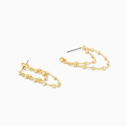 ["Ball and Chain Earrings ", " Gold ", " Product Detail Image ", " Uncommon James"]