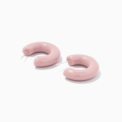 Tube Hoop Earrings | Resin Lavender | Product Detail Image | Uncommon James