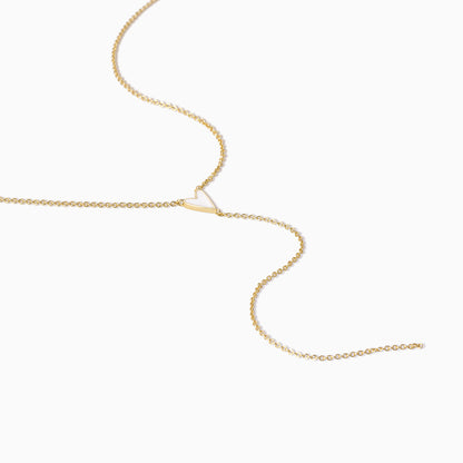 ["Amour Lariat Necklace ", " Gold ", " Product Detail Image ", " Uncommon James"]