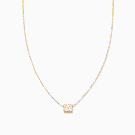 Bold Letter Necklace | Gold A | Product Image | Uncommon James