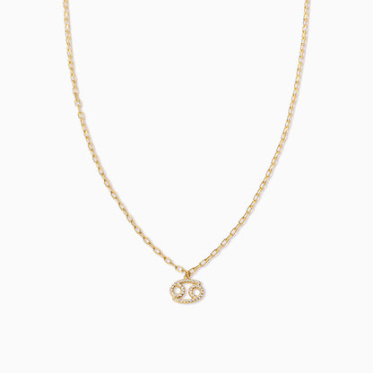 ["Zodiac Icon Chain Necklace ", " Gold Cancer ", " Product Image ", " Uncommon James"]