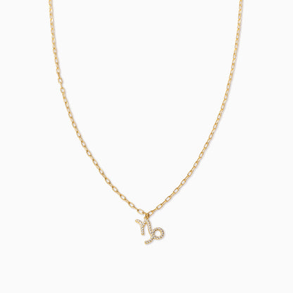 ["Zodiac Icon Chain Necklace ", " Gold Capricorn ", " Product Image ", " Uncommon James"]