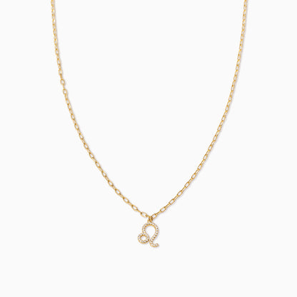 ["Zodiac Icon Chain Necklace ", " Gold Leo ", " Product Image ", " Uncommon James"]