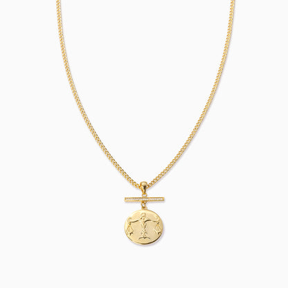Zodiac Pendant Necklace | Gold Libra | Product Image | Uncommon James