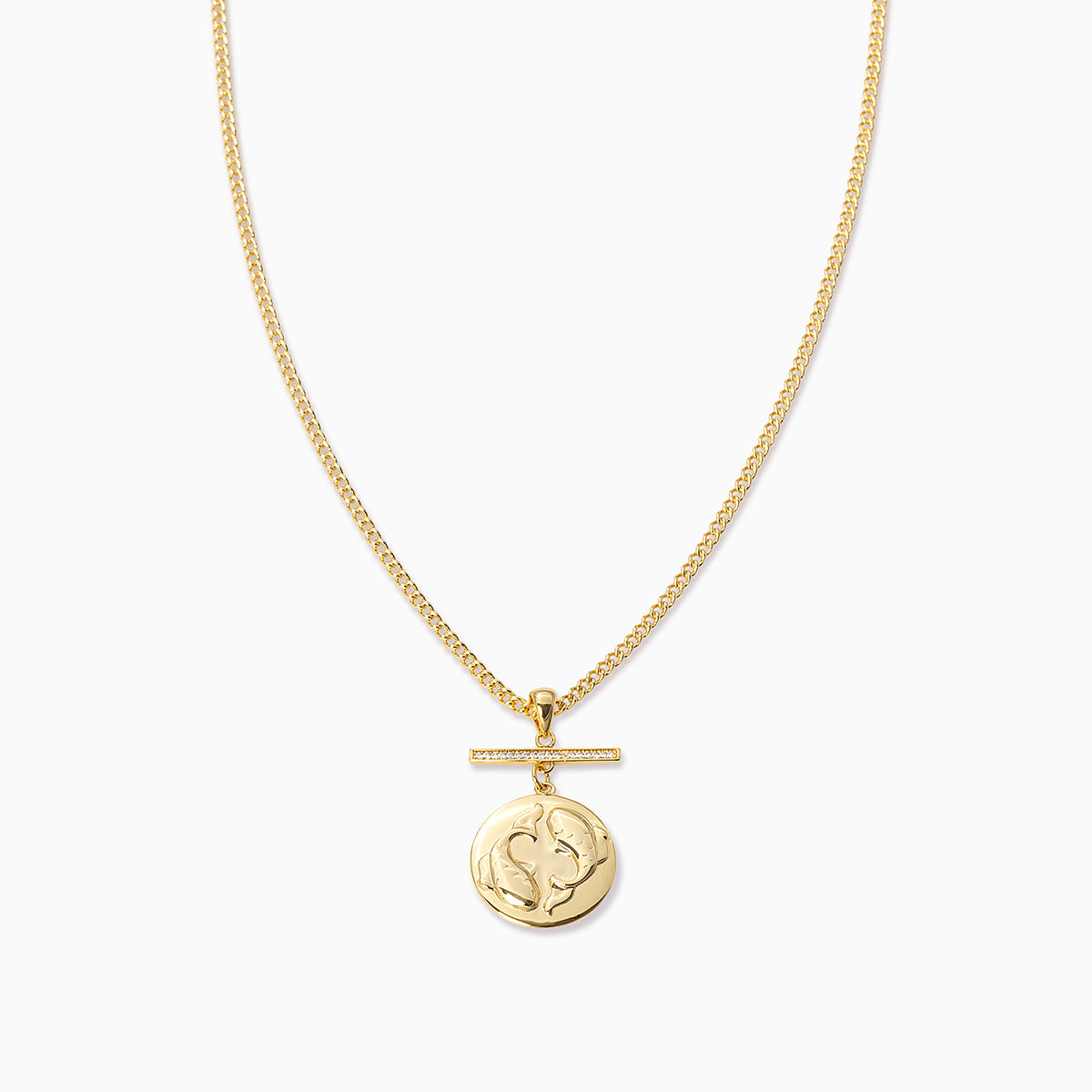Zodiac Pendant Necklace | Gold Pisces | Product Image | Uncommon James