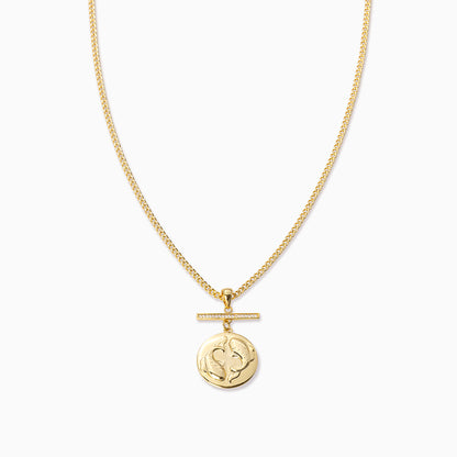["Zodiac Pendant Necklace ", " Gold Pisces ", " Product Image ", " Uncommon James"]