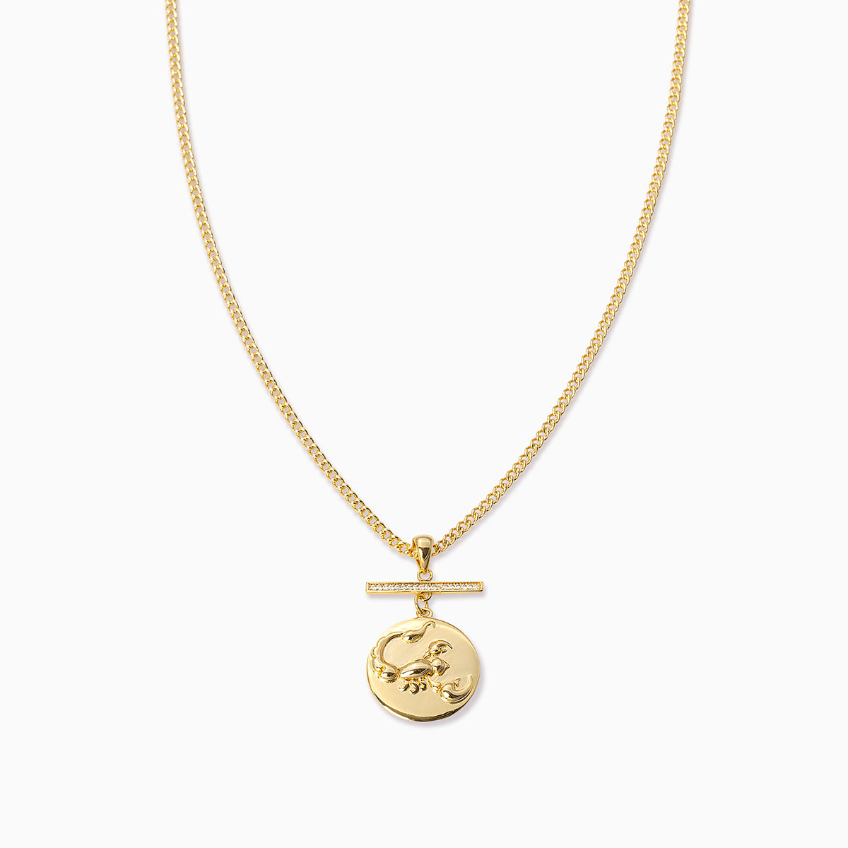 Zodiac Pendant Necklace | Gold Scorpio | Product Image | Uncommon James