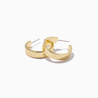 ["Pave the Way Hoop Earrings ", " Gold ", " Product Detail Image ", " Uncommon James"]