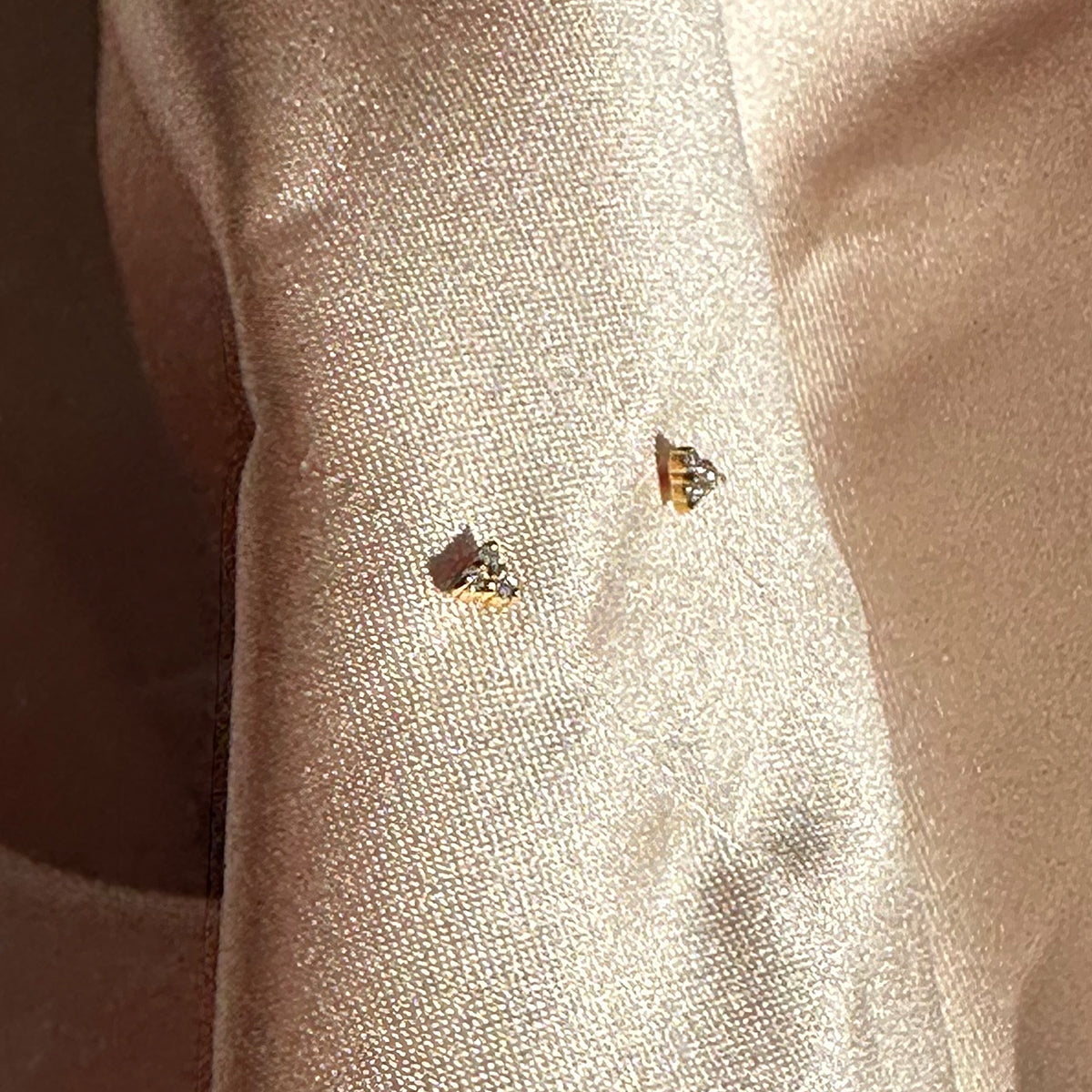 Triangle Diamond Vermeil Stud Earrings | Gold Vermeil | Product Image 2| Uncommon James