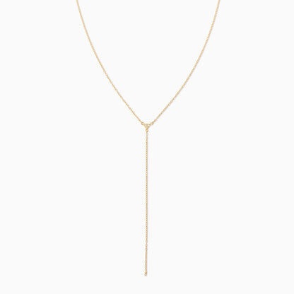 ["Triangle Diamond Vermeil Lariat Necklace ", " Gold Vermeil ", " Product Detail Image ", " Uncommon James"]