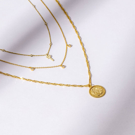 Angel Necklace Set | Gold | Product Image | Uncommon James