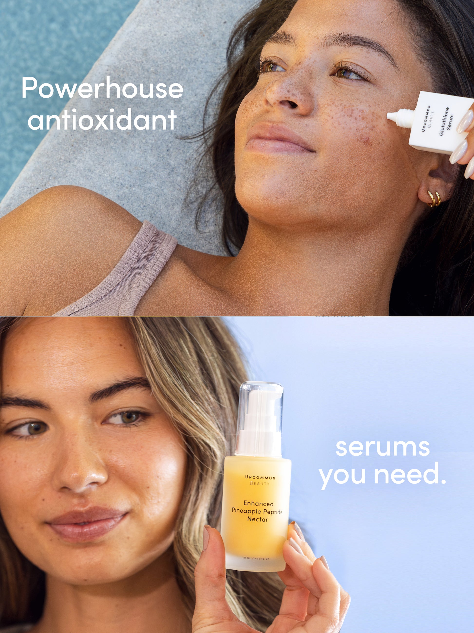 Antioxidant Serum Duo | Model Image | Uncommon Beauty