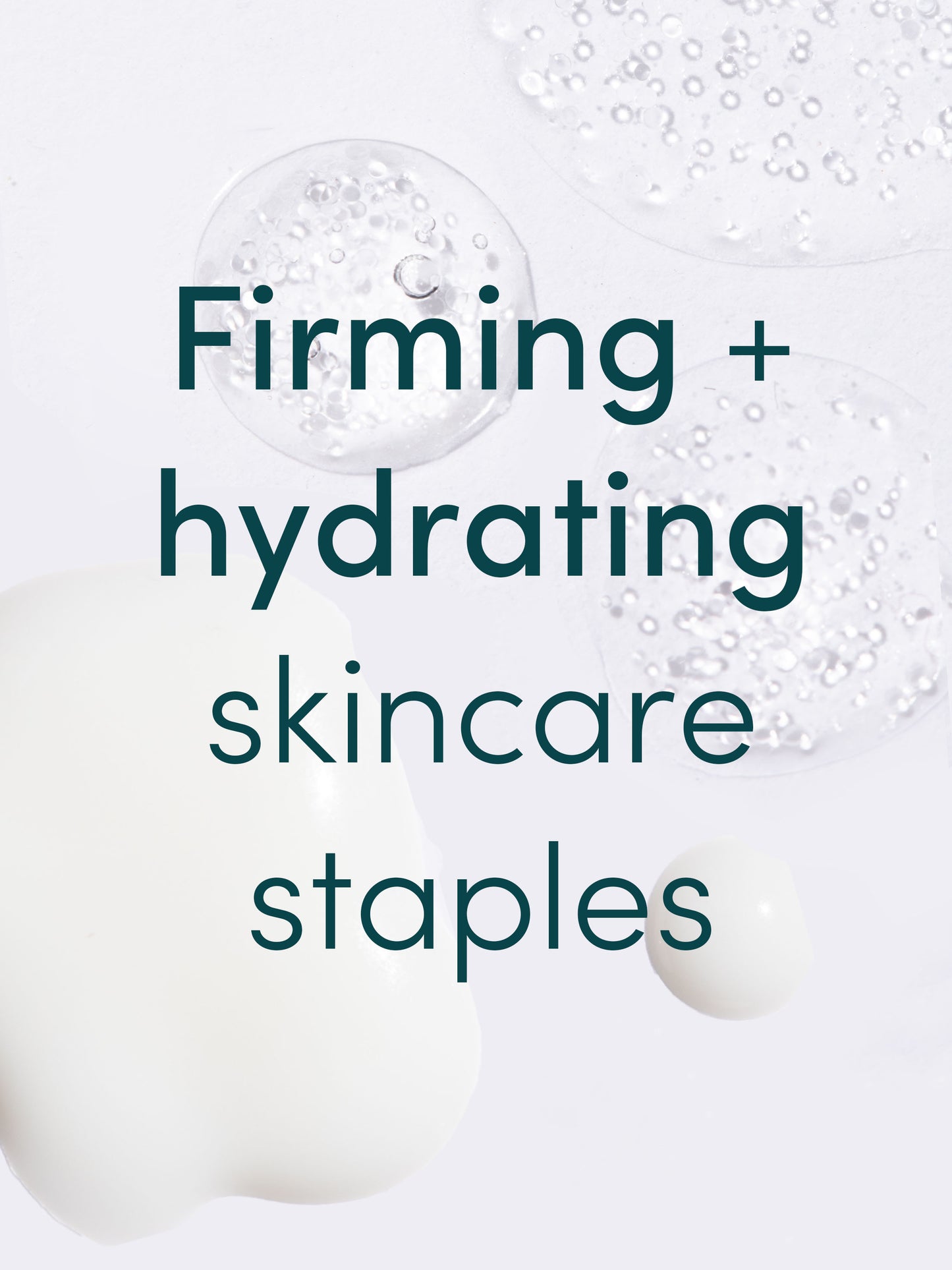 Anti-Aging Skincare Essentials Duo | Informational Image | Uncommon Beauty | Firming + hydrating skincare staples