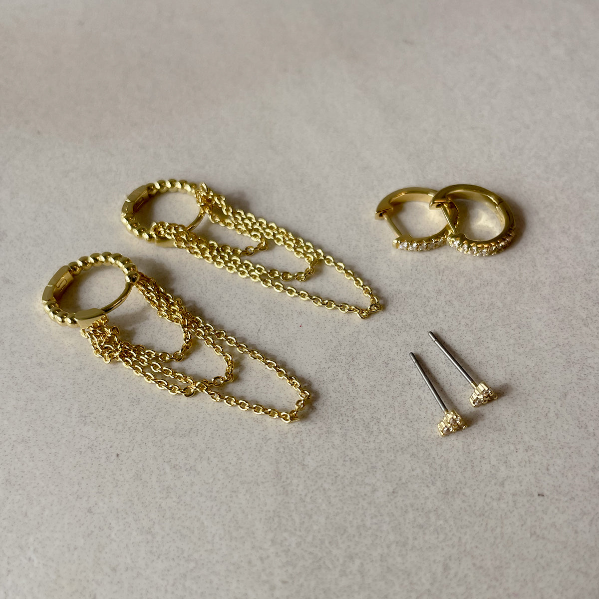 Daily Essentials Earring Set | Gold | Lifestyle Image | Uncommon James
