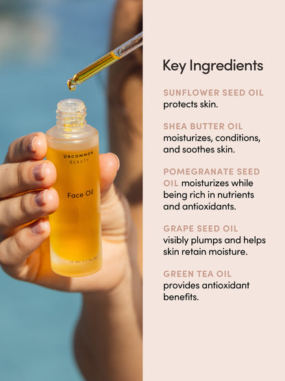 ["Face Oil ", " 30 ml // 1 fl oz ", " Key Ingredients ", " Uncommon Beauty"]
