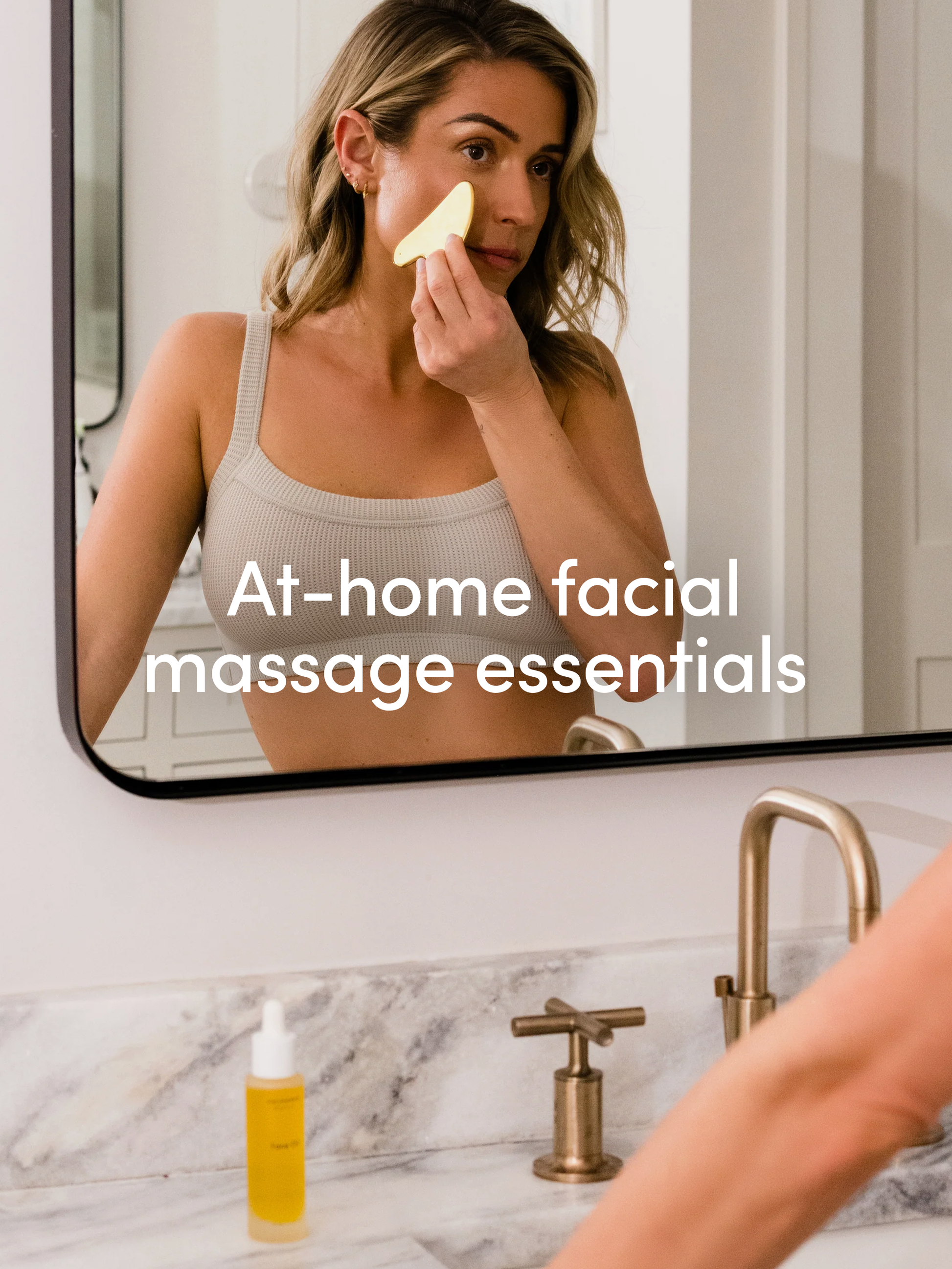 Face Oil and Gua Sha Duo | Model Image | Uncommon Beauty