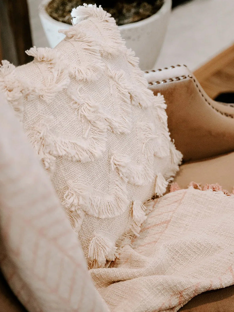 Fringe pillow cover hotsell