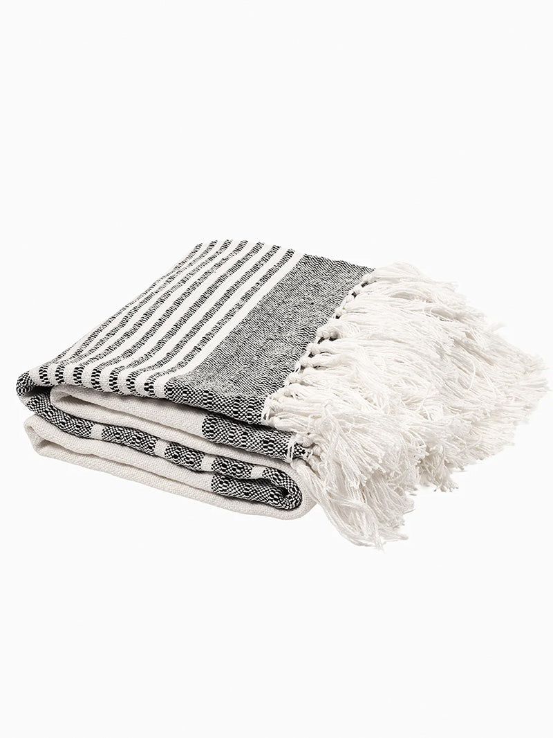 Black and White Throw Blanket | Product Detail Image | Uncommon Lifestyle