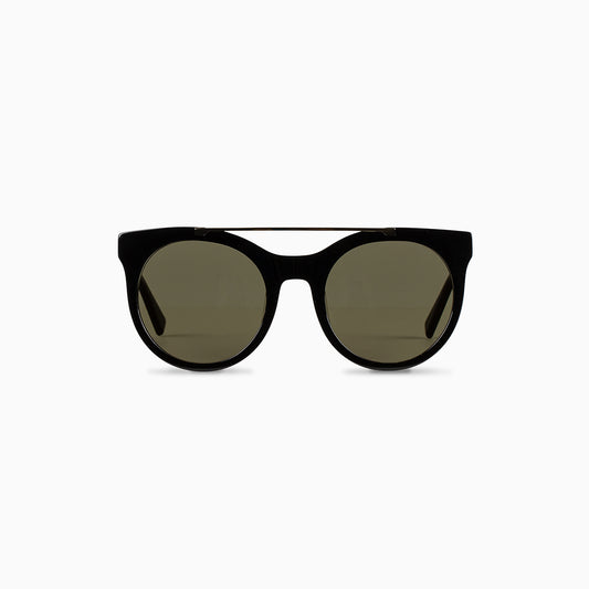 Brow Bar Round Sunglasses | Black | Product Image | Uncommon James Home
