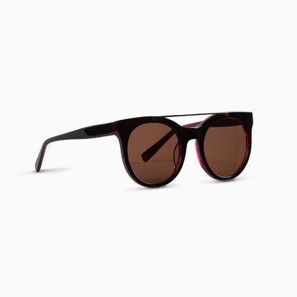 Brow Bar Round Sunglasses | Plum | Product Detail Image | Uncommon James Home