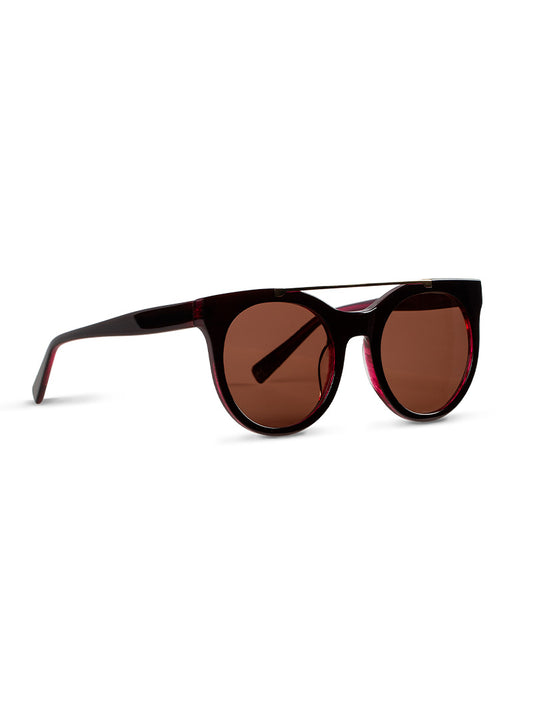 Brow Bar Round Sunglasses | Plum | Product Image | Uncommon Lifestyle