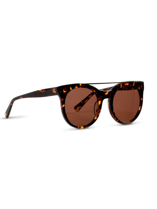 Brow Bar Round Sunglasses | Tort | Product Image | Uncommon Lifestyle