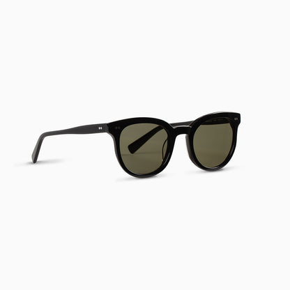 Round Wayfarer Sunglasses | Black | Product Detail Image | Uncommon James Home