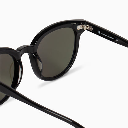 Round Wayfarer Sunglasses | Black | Product Detail Image 2 | Uncommon James Home