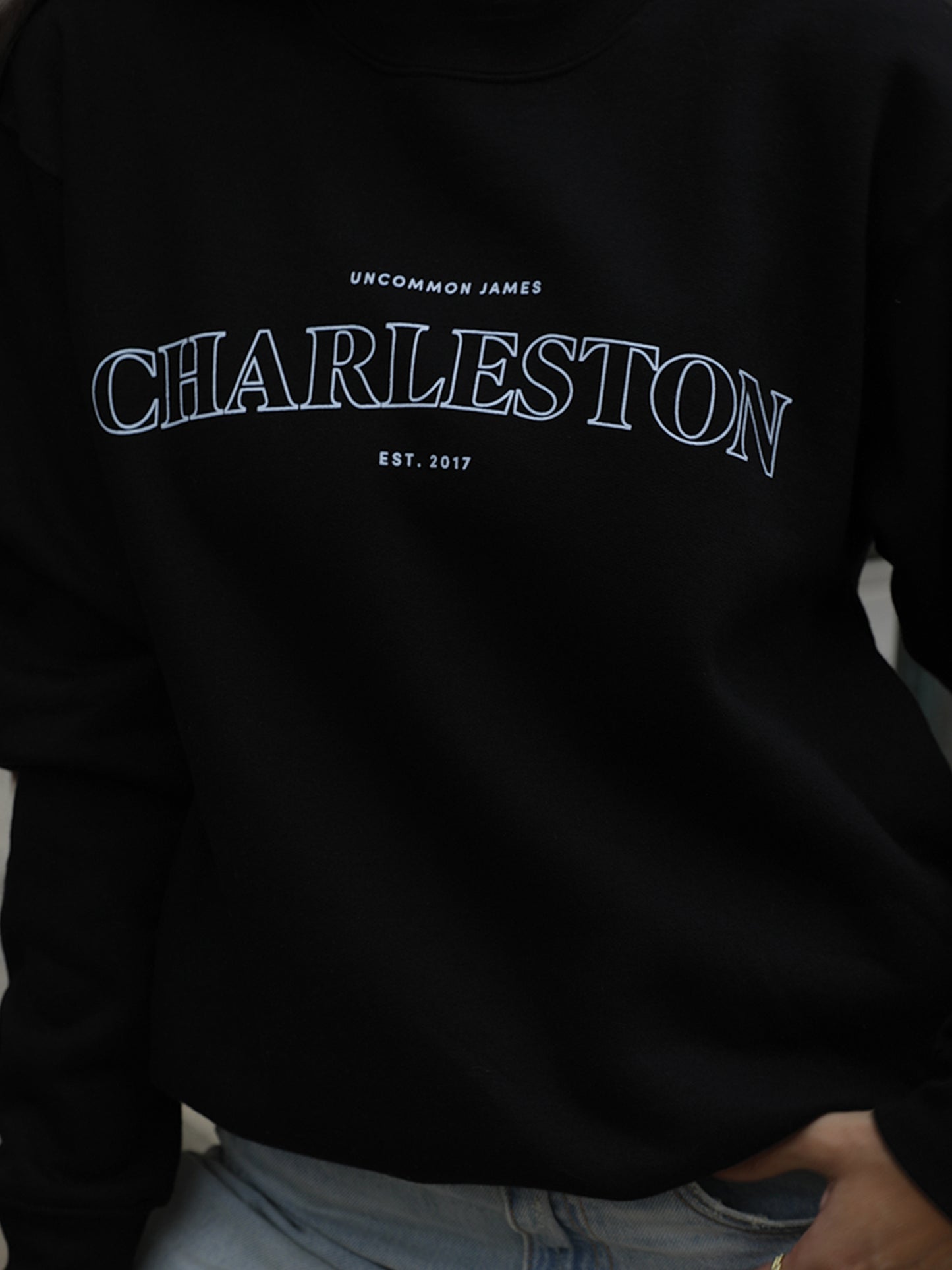 Charleston Sweatshirt | Black | Model Image | Uncommon Lifestyle