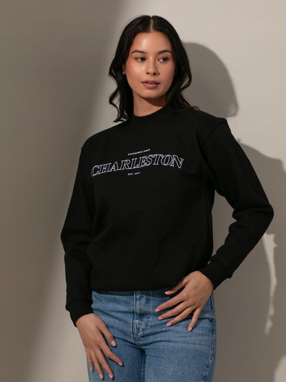 ["Charleston Sweatshirt ", " Black ", " Model Image 2 ", " Uncommon Lifestyle"]