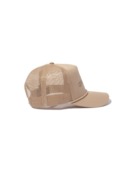 ["Charleston Trucker Hat ", " Beige ", " Product Detail Image ", " Uncommon Lifestyle"]