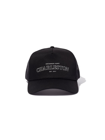 ["Charleston Trucker Hat ", " Black ", " Product Image ", " Uncommon Lifestyle"]