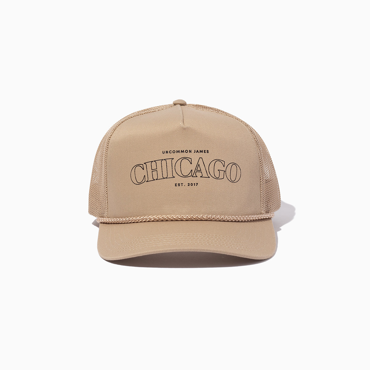 Chicago Trucker Hat | Beige | Product Image | Uncommon James