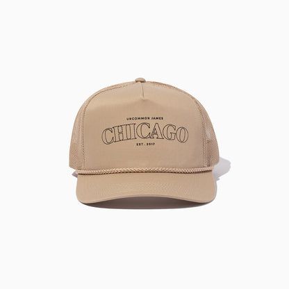 ["Chicago Trucker Hat ", " Beige ", " Product Image ", " Uncommon James"]
