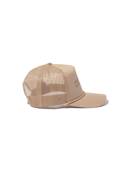 ["Chicago Trucker Hat ", " Beige ", " Product Detail Image ", " Uncommon Lifestyle"]