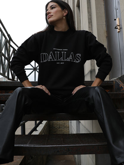 ["Dallas Sweatshirt ", " Black ", " Model Image ", " Uncommon Lifestyle"]
