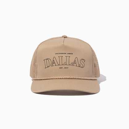 ["Dallas Trucker Hat ", " Beige ", " Product Image ", " Uncommon James"]