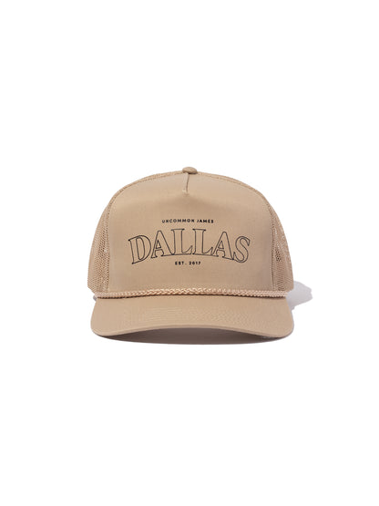 ["Dallas Trucker Hat ", " Beige ", " Product Image ", " Uncommon Lifestyle"]