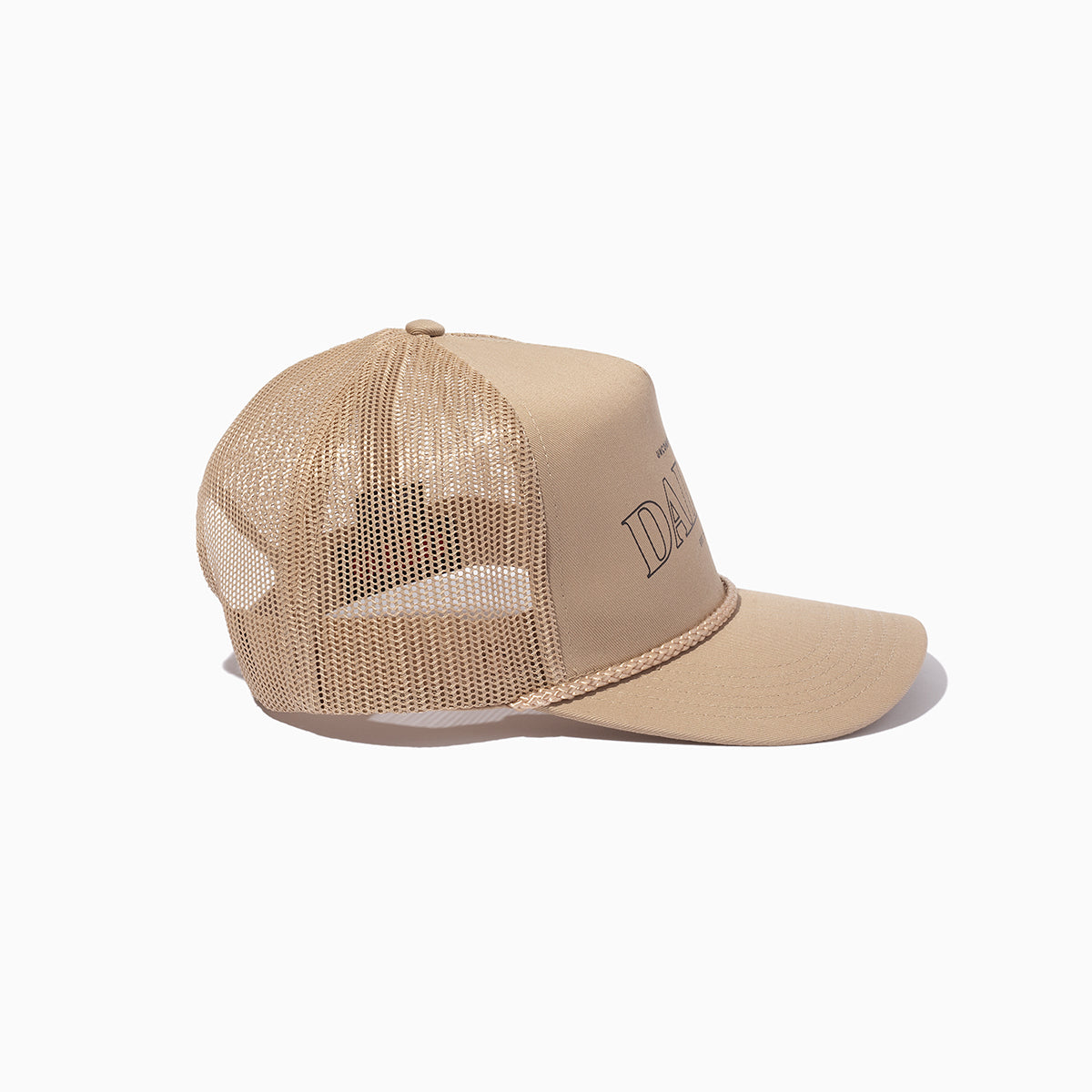 Dallas Trucker Hat | Beige | Product Detail Image | Uncommon James