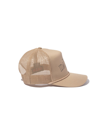 ["Dallas Trucker Hat ", " Beige ", " Product Detail Image ", " Uncommon Lifestyle"]