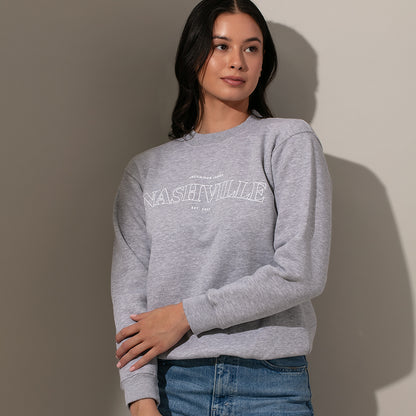 Nashville Sweatshirt | Ash | Model Image | Uncommon James
