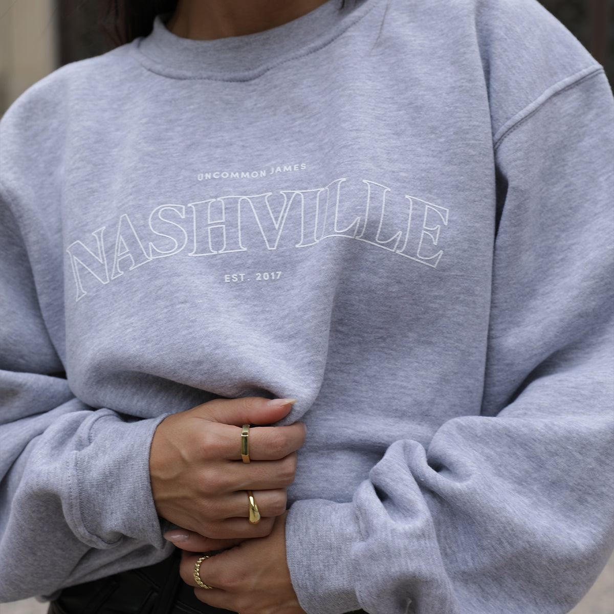 Nashville Sweatshirt | Ash | Lifestyle Image | Uncommon James