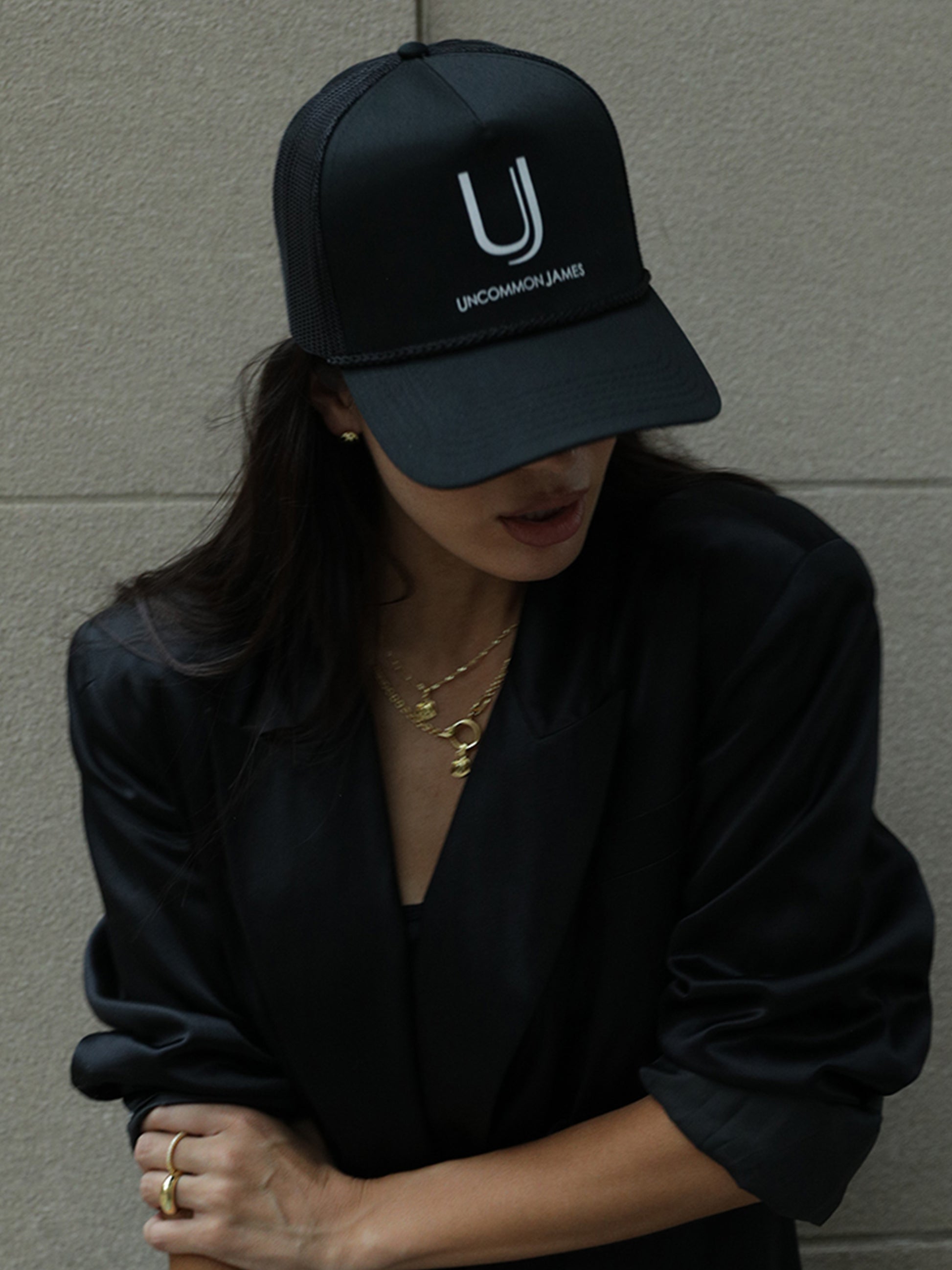 Uncommon James Hat | Black | Model Image | Uncommon Lifestyle